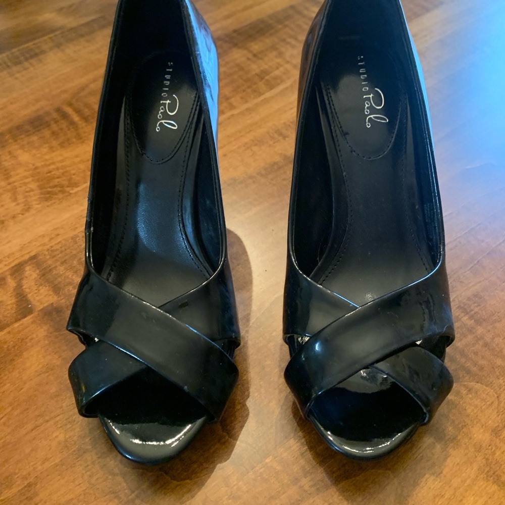 Studio Paolo Black Patent Heels